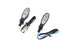 Wyatt Gatling Black Teardrop Shaped LED Turn Signal Set with Clear Lens - 33-1638