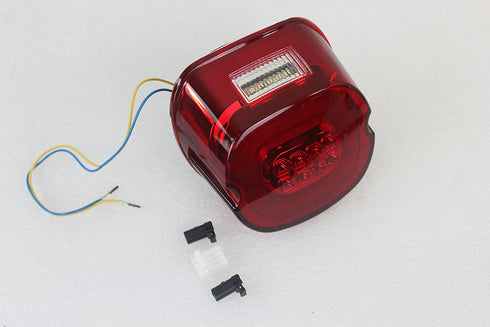 V-Twin Red Lens Tail Lamp with LED Turn Signals - 33-1640