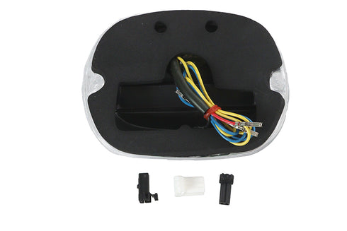 V-Twin Chrome Lens Tail Lamp with LED Turn Signals - 33-1641