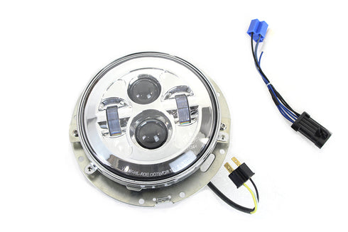 Wyatt Gatling 7 inch LED Headlamp Assembly Chrome - 33-1643