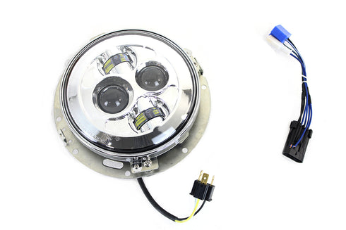 Wyatt Gatling 7 inch LED Headlamp Assembly Chrome - 33-1643