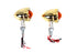 Wyatt Gatling LED Bullet Turn Signal Set Brass with Amber Lens - 33-1655