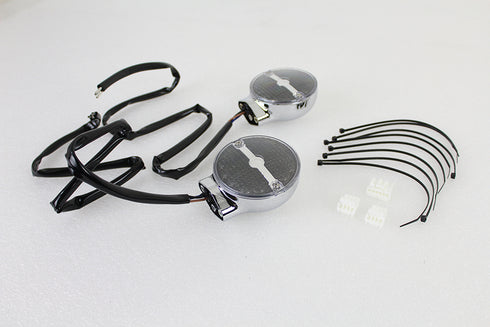 Wyatt Gatling Amber LED Flat Lens Turn Signal Set - 33-1676