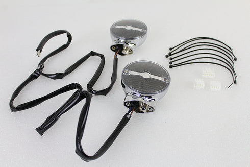 Wyatt Gatling Amber LED Flat Lens Turn Signal Set - 33-1676