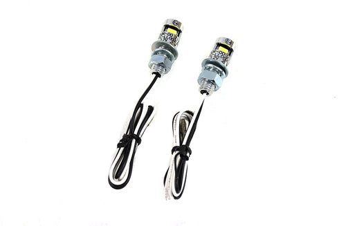 V-Twin Chrome Burdett License Plate Bolt Set with LED - 33-1683