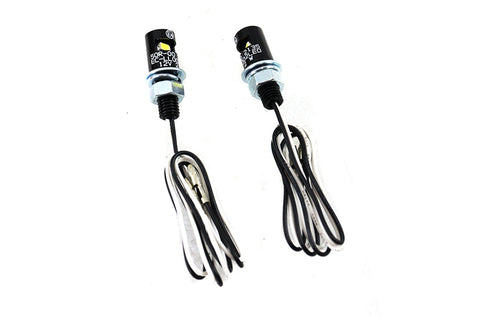V-Twin Black Burdett License Plate Bolt Set with LED - 33-1684