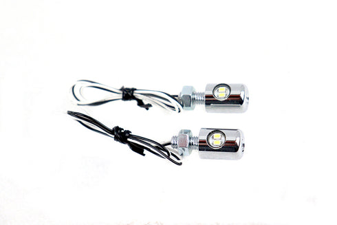V-Twin Chrome Hagler License Plate Bolt Set with LED - 33-1685