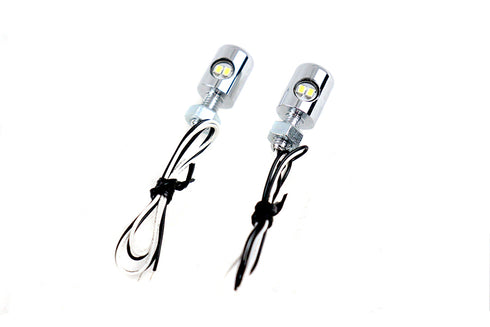 V-Twin Chrome Hagler License Plate Bolt Set with LED - 33-1685