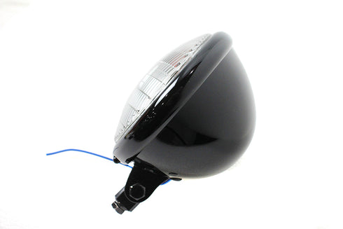 V-Twin 5-3/4 inch Round Headlamp Assembly Black - 33-1711