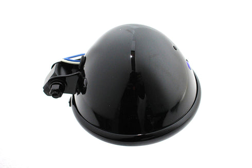 V-Twin 5-3/4 inch Round Headlamp Assembly Black - 33-1713