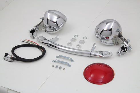 V-Twin Chrome Spring Fork Spotlamp Kit - 33-1733