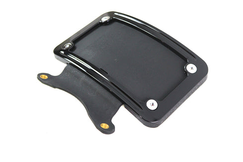 V-Twin Curved License Plate Frame Black - 33-1747