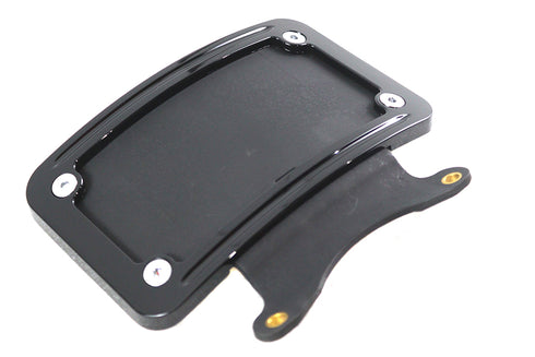 V-Twin Curved License Plate Frame Black - 33-1747