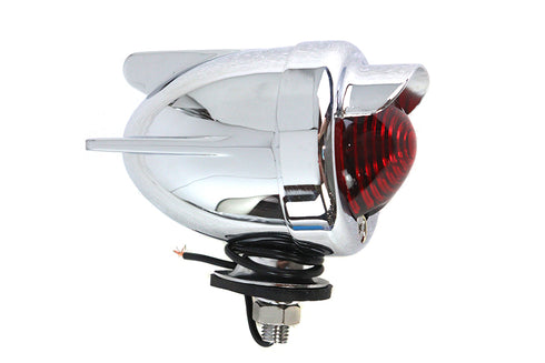V-Twin Bomber Marker Lamp Red 3 Fin Design - 33-1753