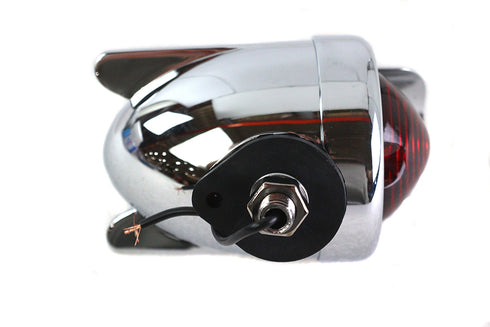 V-Twin Bomber Marker Lamp Red 3 Fin Design - 33-1753