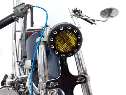 V-Twin 4 inch Retro Headlamp Black - 33-1826