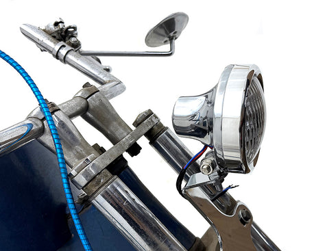 V-Twin 4 inch Retro Headlamp Polished - 33-1837