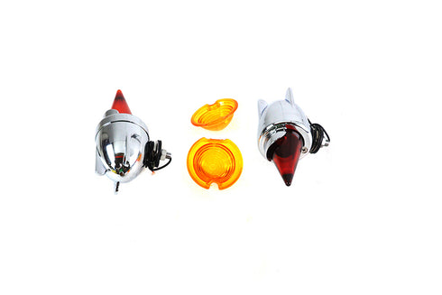 V-Twin Zeppelin Torpedo Bullet Lamp Set - 33-1884