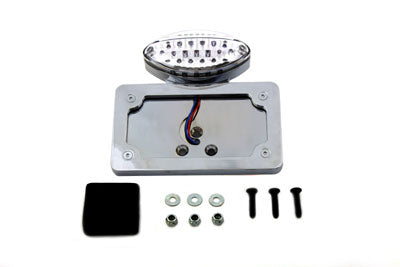 Wyatt Gatling Chrome Billet Fender Mount LED Tail Lamp with Clear Lens - 33-1919