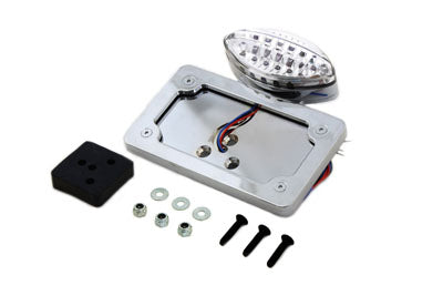 Wyatt Gatling Chrome Billet Fender Mount LED Tail Lamp with Clear Lens - 33-1919