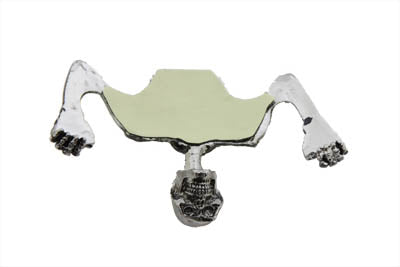 Wyatt Gatling 7 inch Headlamp Visor Ornament Skull Type Chrome - 33-1936