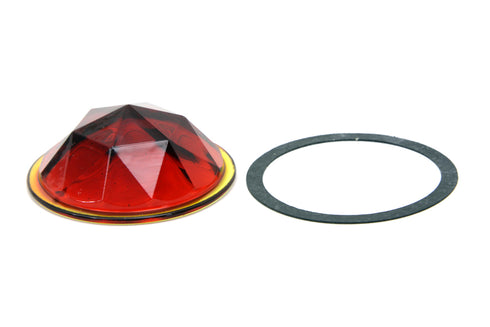 Wyatt Gatling Faceted Round Tail Lamp Lens Red - 33-1942