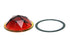 Wyatt Gatling Faceted Round Tail Lamp Lens Red - 33-1942