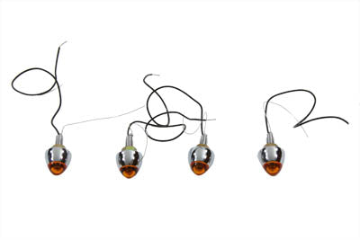 Wyatt Gatling Bullet Style Krommet Marker Lamp Stud Amber - 33-2062