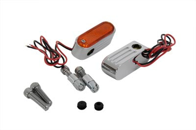 Wyatt Gatling Chrome Marker Lamp Set with Amber Lens - 33-2091