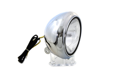 Wyatt Gatling 7 inch Headlamp Assembly H-4 Type Chrome - 33-2197
