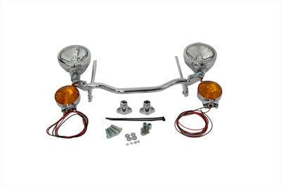 V-Twin Chrome Spotlamp Kit with Turn Signals - 33-2205
