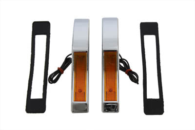 Wyatt Gatling Marker Lamp Set Amber Smooth 1 Filament - 33-2210