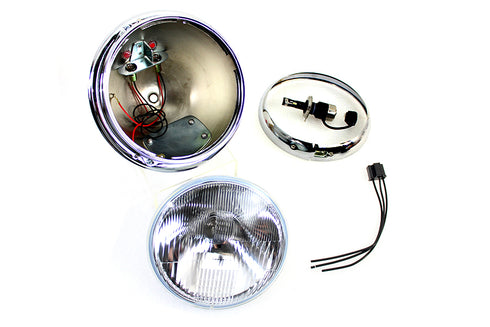 V-Twin 7 inch 12 Volt LED Glide Headlamp Chrome - 33-2267