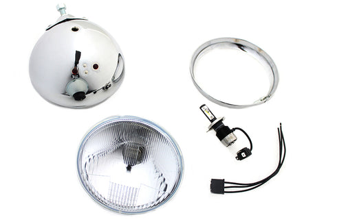 V-Twin 7 inch 12 Volt LED Glide Headlamp Chrome - 33-2267