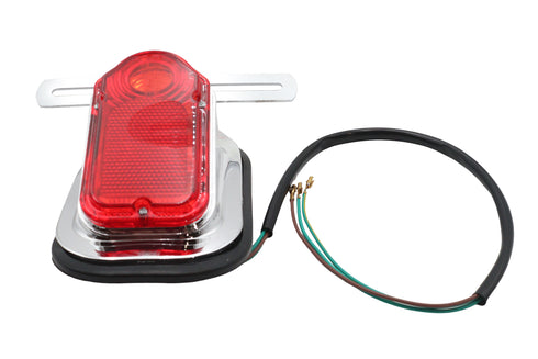 V-Twin FLSTS Replica Tombstone Tail Lamp Chrome - 33-2282