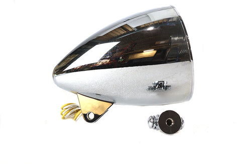 V-Twin Factory Sample 5-3/4 inch Chrome Rocket Style Headlamp - 33-2381