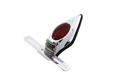 Wyatt Gatling Chrome Teardrop LED Tail Lamp Assembly with Red Lens - 33-3037