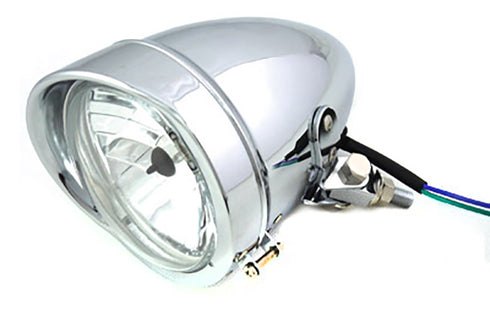 Wyatt Gatling 4-1/2 inch Bullet Headlamp Chrome - 33-4074