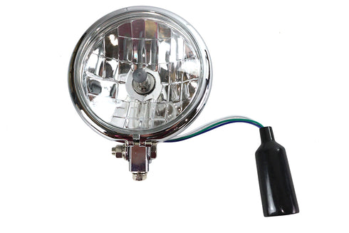 Wyatt Gatling 5-3/4 inch Round Headlamp Chrome - 33-4075