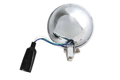 Wyatt Gatling 5-3/4 inch Round Headlamp Chrome - 33-4075