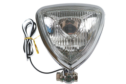 Wyatt Gatling 5 inch Triangle Headlamp Chrome - 33-4077
