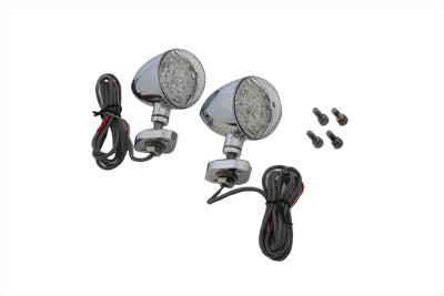 Wyatt Gatling LED Bullet Turn Signal Set with Bracket Mount - 33-4117
