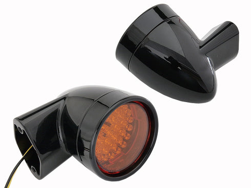 Wyatt Gatling Black Revox Bullet LED Rear Turn Signal Set - 33-5006