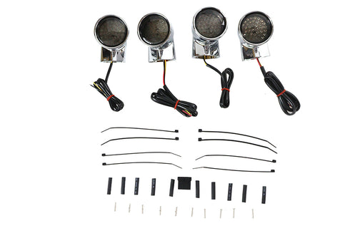 Wyatt Gatling Chrome Revox Bullet LED Turn Signal Lamp Kit - 33-5013