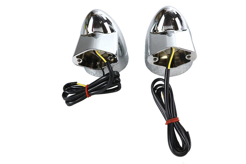 Wyatt Gatling Chrome Revox Bullet LED Rear Turn Signal Set - 33-5015