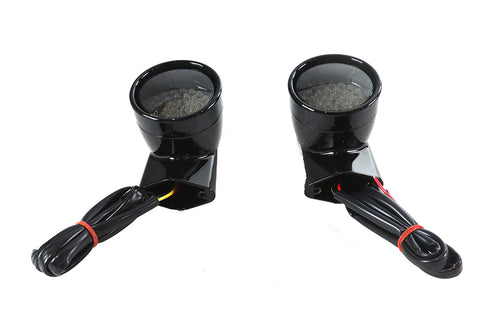 Wyatt Gatling Black Revox Bullet LED Front Turn Signal Set - 33-5017