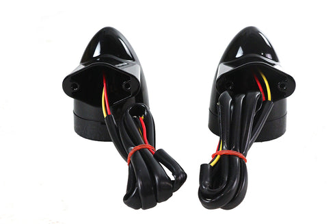 Wyatt Gatling Black Revox Bullet LED Front Turn Signal Set - 33-5017