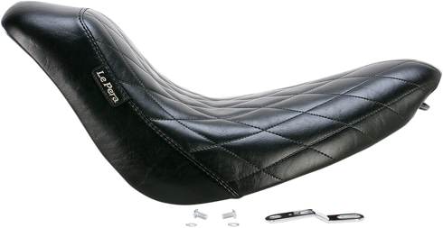 LE PERA Bare Bones Solo Seat - Diamond Stitch - Black - Softail '06-'17 LK-007DM