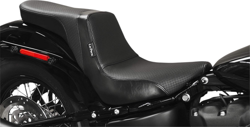 LE PERA Daytona 2-Up Seat - Without Backrest - Basketweave - Black - FX/FL '18-'23 LY-543BW