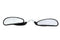 V-Twin Billet Style Teardrop Mirror Set Black - 34-0024